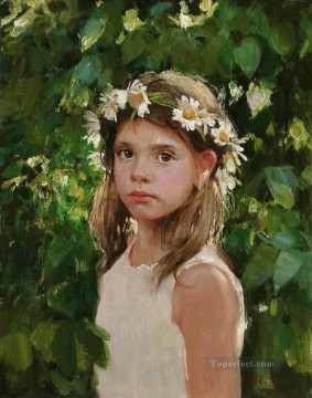 Women Painting - Pretty Little Girl NM Tajikistan 24 Impressionist